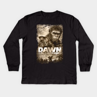 Ape Uprising  Dawn Of The Planet Of The Apes Kids Long Sleeve T-Shirt